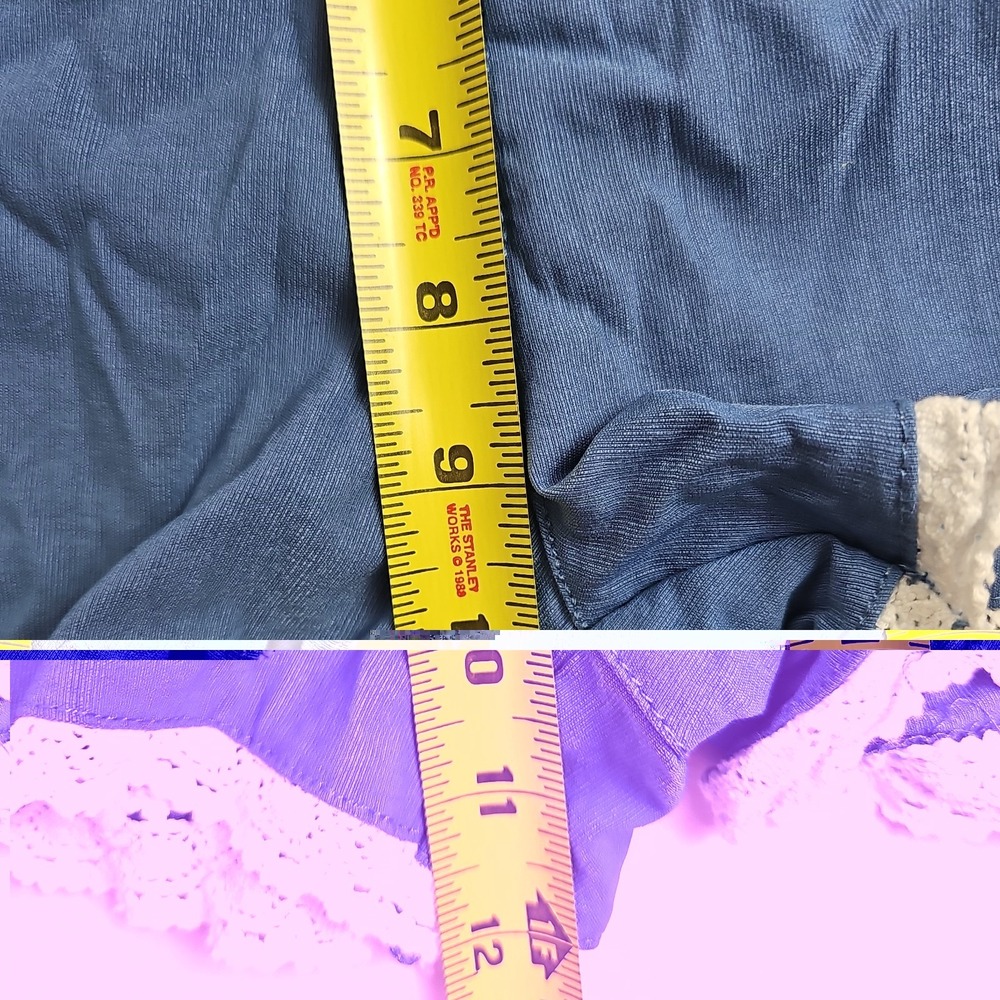 Ambiance Apparel Women's Size M Shorts Pocket Zip Button Blue - Picture 10 of 10